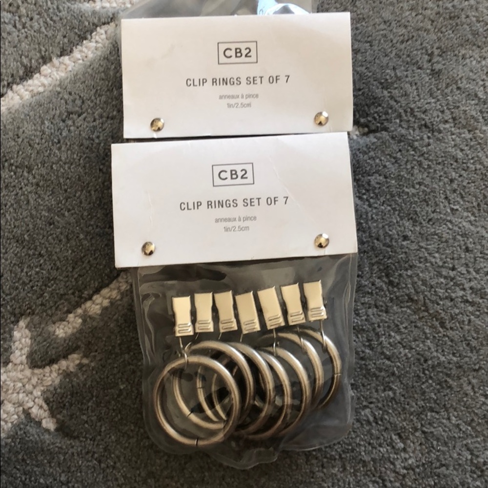 CB2  curtain clip rings